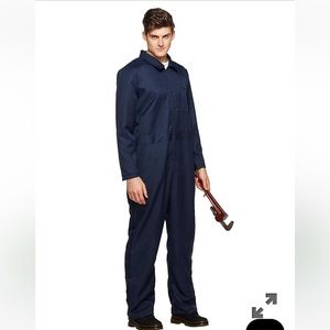 🛠️Spirit Halloween Mens L Blue Mechanic Jumpsuit 🎃